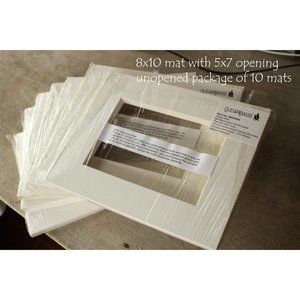 20 New 8x10 inch Ivory Photograph Mats